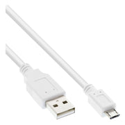 GK-11985 1 meter Micro-USB 2.0-kabel - USB-A naar Micro-B - wit