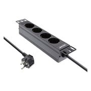 GK-12021 2 meter 10 inch Stekkerdoos 4-voudig - Zwart