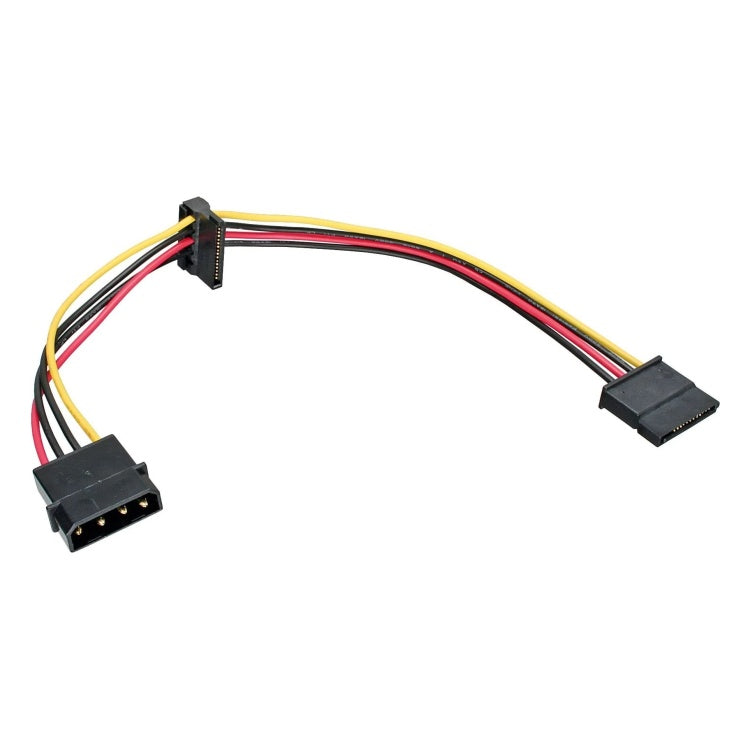 GK-12043 30 cm Interne voedingsadapterkabel 4-pins Molex naar 2x SATA voeding