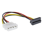 GK-12050 13 cm SATA voedingsadapterkabel Molex naar SATA - haakse SATA-connector omhoog