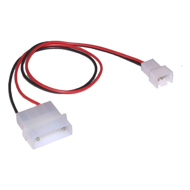 GK-12059 30 cm Fan Adapterkabel 3-pin ventilator naar 4-pin Molex voeding