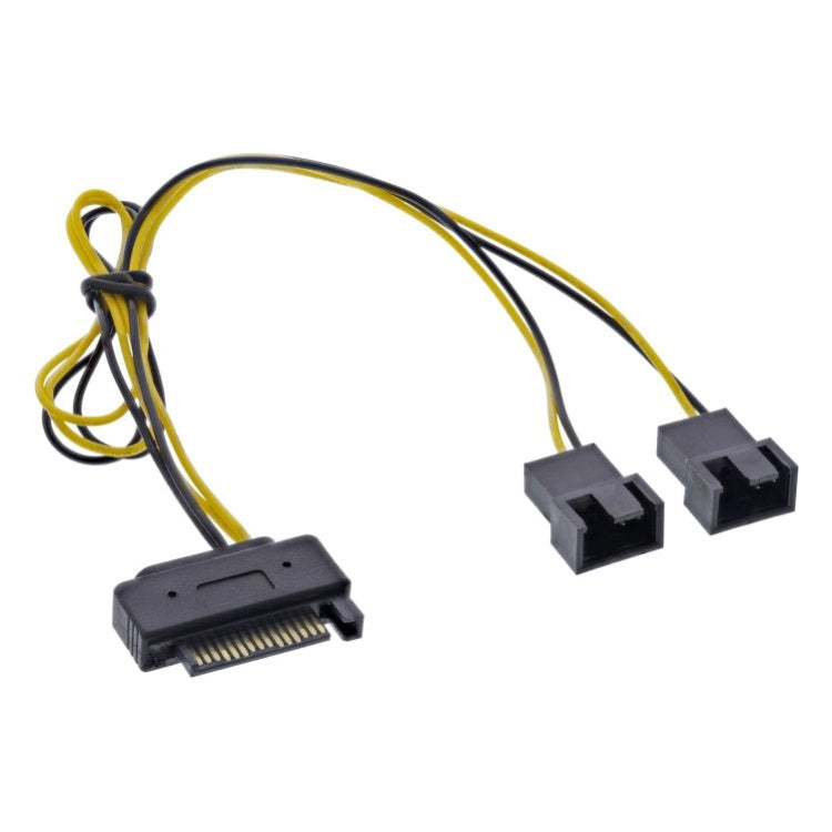 GK-12060 30 cm SATA-voedingskabel naar 2x 2-pins ventilator (Y-splitter)
