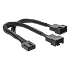 GK-12080 15 cm PWM ventilator Y-kabel, 1x 4-pins PWM female naar 2x 4-pins PWM male