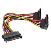 GK-12098 30 cm SATA Voedingssplitter Y-kabel met Vergrendeling - 1x SATA Female naar 2x SATA Male Haaks