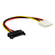 GK-12100 15 cm SATA Voedingsadapterkabel - 4-pins Molex male naar 15-pins SATA female