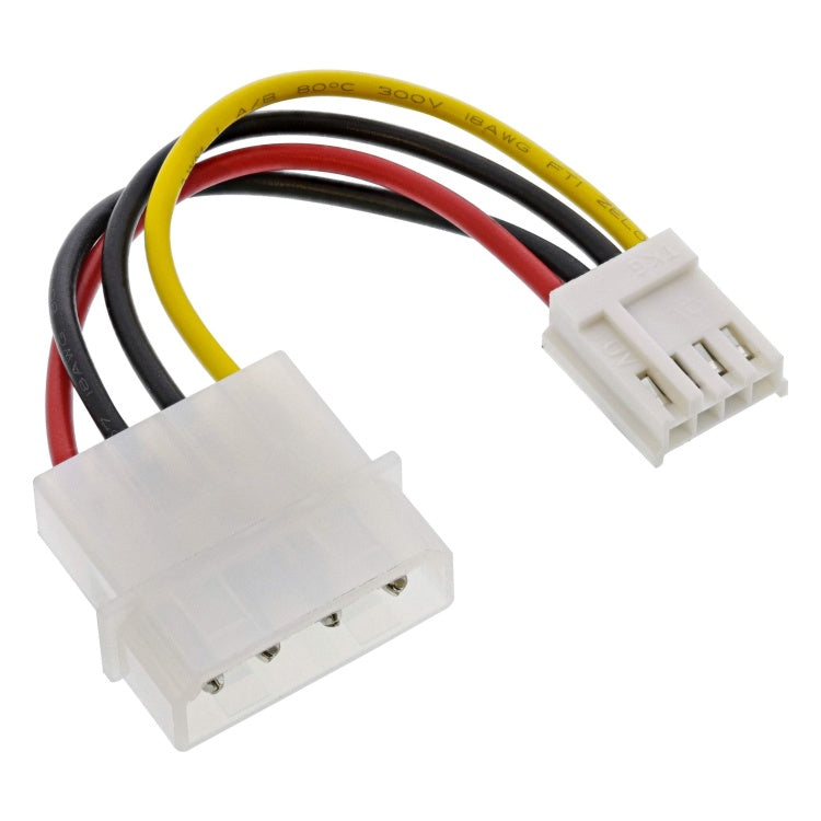 GK-12108 6 cm Voedingsadapterkabel - 5,25 inch Molex female naar 3,5 inch Floppy male