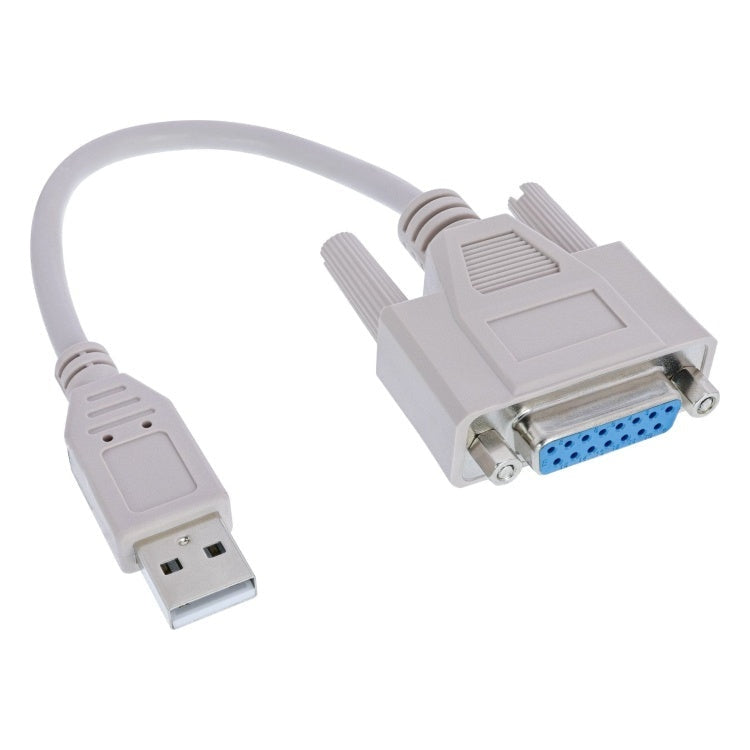 GK-12139 InLine USB 2.0 adapterkabel - USB-A naar 15-pins Sub-D female - Grijs
