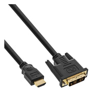 GK-12182 30 cm Premium HDMI naar DVI-D Single Link kabel - HDMI 1.3 - Full HD 1080p - verguld - zwart