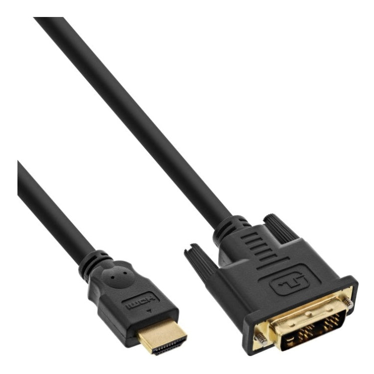 GK-12183 50 cm Premium HDMI naar DVI-D Single Link kabel - HDMI 1.3 - Full HD 1080p - verguld - zwart