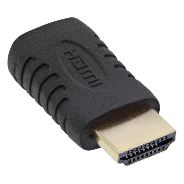 GK-12207 HDMI naar Mini HDMI adapter - HDMI mannelijk / Mini HDMI vrouwelijk - verguld - zwart