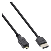 GK-12223 50 cm Dunne Micro HDMI naar HDMI kabel - HDMI 2.0b - 4K 60Hz - zwart