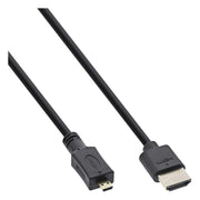 GK-12226 1,8 meter Dunne Micro HDMI naar HDMI kabel - HDMI 2.0b - 4K 60Hz - zwart