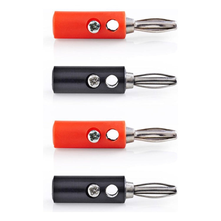 GK-12259 Nedis luidsprekerconnectoren 4 mm - schroefbevestiging - 4 stuks - Rood/Zwart