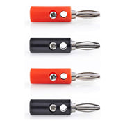 GK-12259 Nedis luidsprekerconnectoren 4 mm - schroefbevestiging - 4 stuks - Rood/Zwart