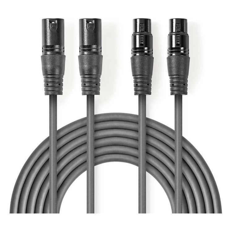 GK-12263 5 meter XLR Audiokabel met Koperen Aders - XLR 3-pins vrouwelijk naar XLR 3-pins mannelijk