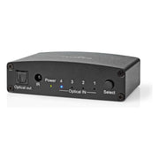 GK-12273 Nedis digitale TosLink audio-switch - 4x TosLink naar 1x TosLink - Zwart