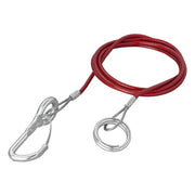 GK-12325 1,5 meter breekkabel met haak en ring voor geremde aanhanger en caravan - rood