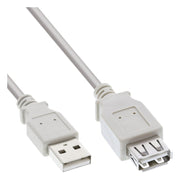 GK-12351 50 cm USB 2.0 verlengkabel USB-A male naar USB-A female - Beige