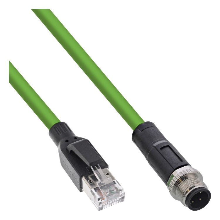 GK-12377 10 Meter Industriële Netwerkkabel Cat5e - M12 4-polig D-coded naar RJ45 - PUR - Koperen Aders