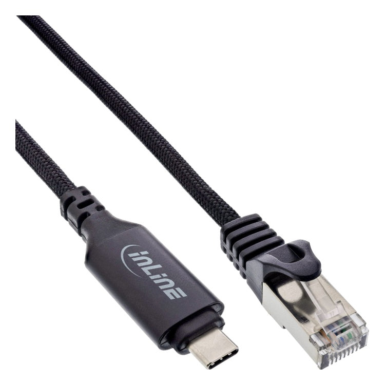 GK-12430 2 meter USB 3.2 Gigabit-netwerkadapterkabel - USB-C naar RJ45 - Cat.6 - zwart