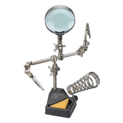 GK-12526 Goobay derde hand soldeerhulp met vergrootglas en soldeerbouthouder - 2,5× vergroting