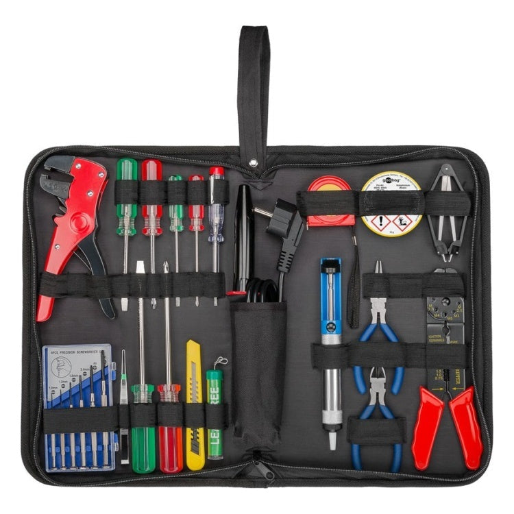 GK-12528 Goobay 20-delige soldeer- en gereedschapset - 30 W - met opbergtas