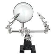 GK-12534 Goobay derde hand soldeerhulp met vergrootglas - 2,5× vergroting - 2 krokodillenklemmen