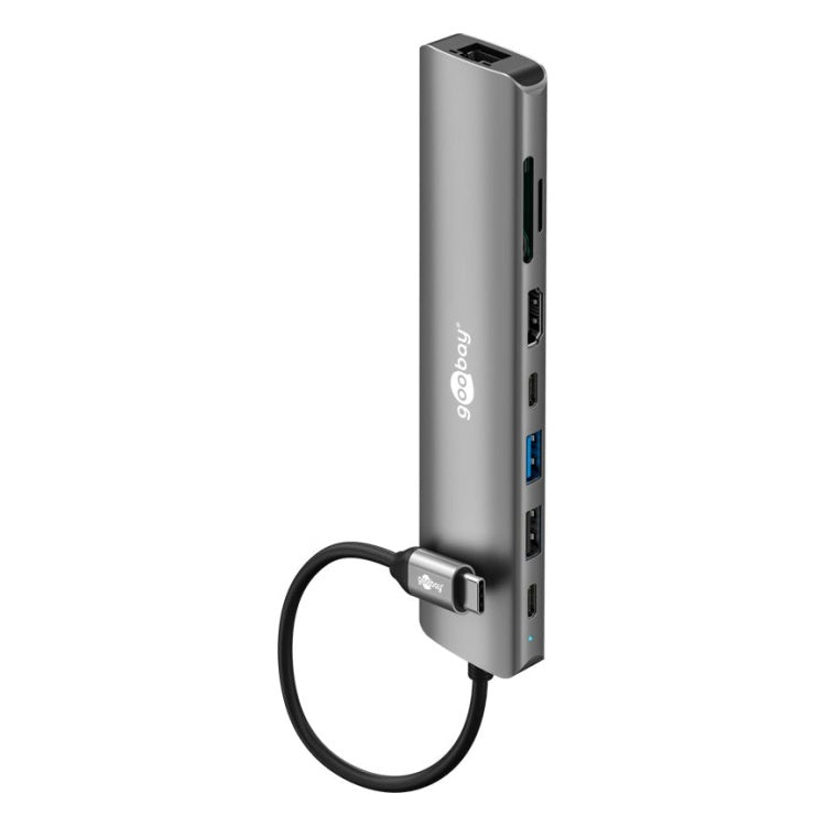 GK-12536 8-poorts USB-C Hub met HDMI, RJ45, USB, SD en microSD