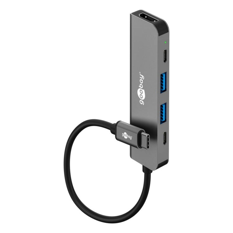 GK-12543 5-poorts USB-C Hub met HDMI, USB-C en USB-A - USB 3.2, 5 Gbit/s