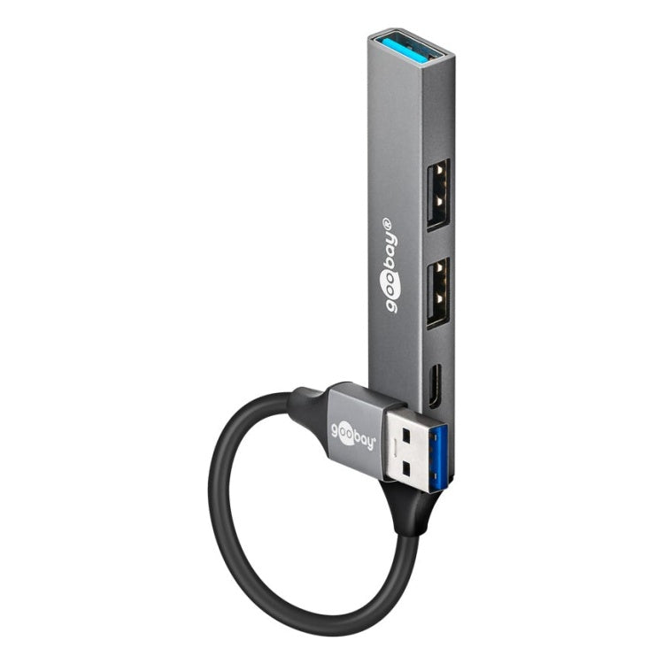 GK-12549 4-poorts USB-A Hub met USB-A en USB-C - USB 3.2 - 5 Gbit/s