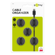 GK-12570 Kabelmanagement Clips met 1 Kabelsleuf - 5-delig - Zwart