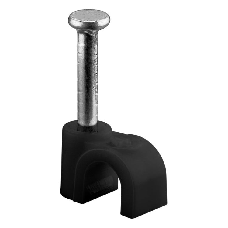GK-12571 Kabelclips met Spijker voor 4 mm Kabel - Zwart - 100 stuks