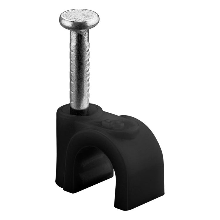 GK-12572 Kabelclips met Spijker voor 5 mm Kabel - Zwart - 100 stuks