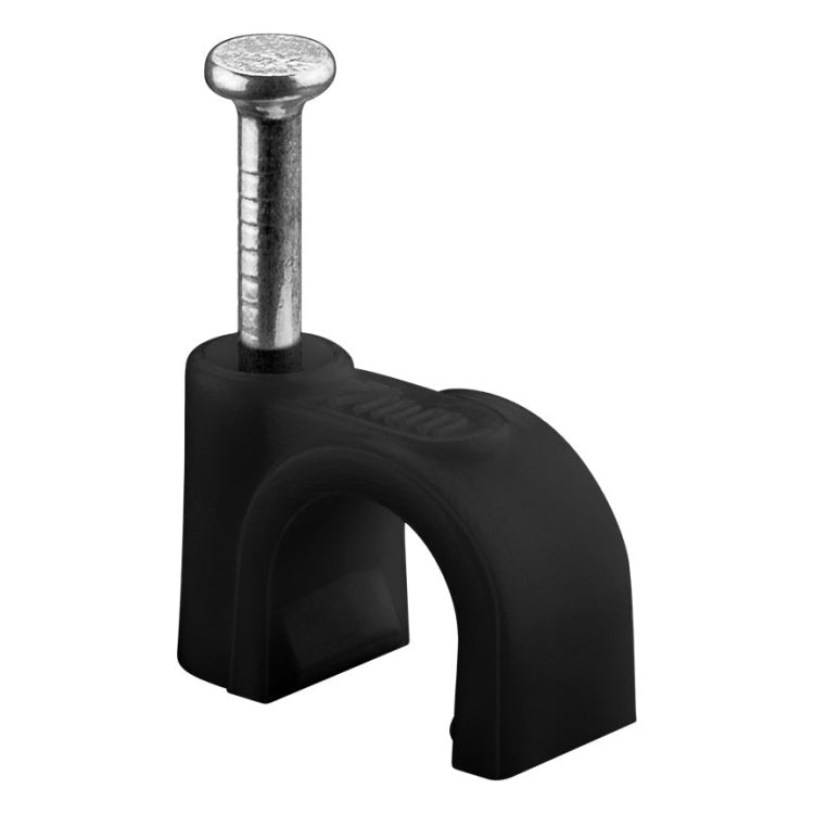 GK-12574 Kabelclips met Spijker voor 7 mm Kabel - Zwart - 100 stuks