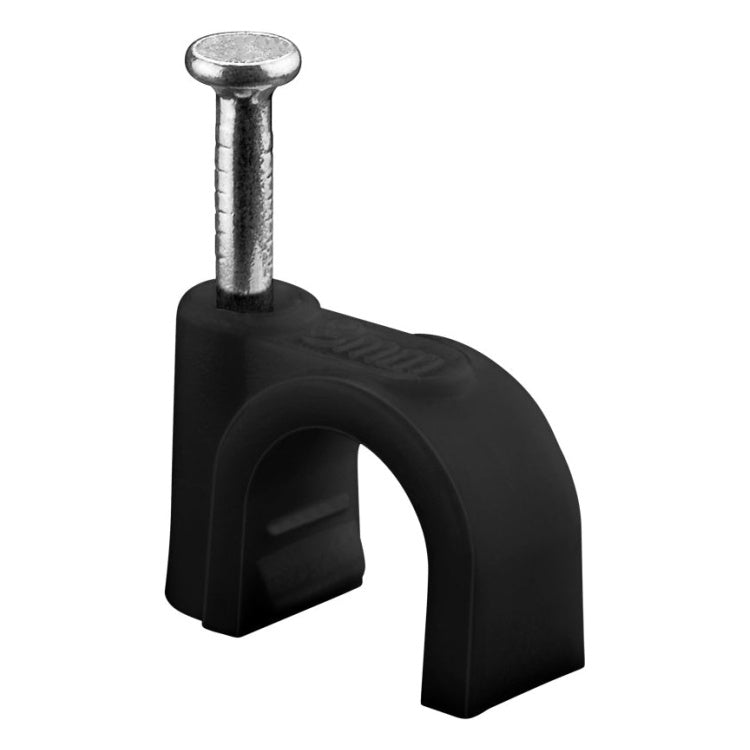 GK-12575 Kabelclips met Spijker voor 8 mm Kabel - Zwart - 100 stuks