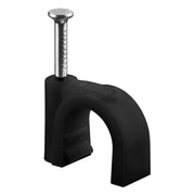 GK-12577 Kabelclips met Spijker voor 10 mm Kabel - Zwart - 100 stuks