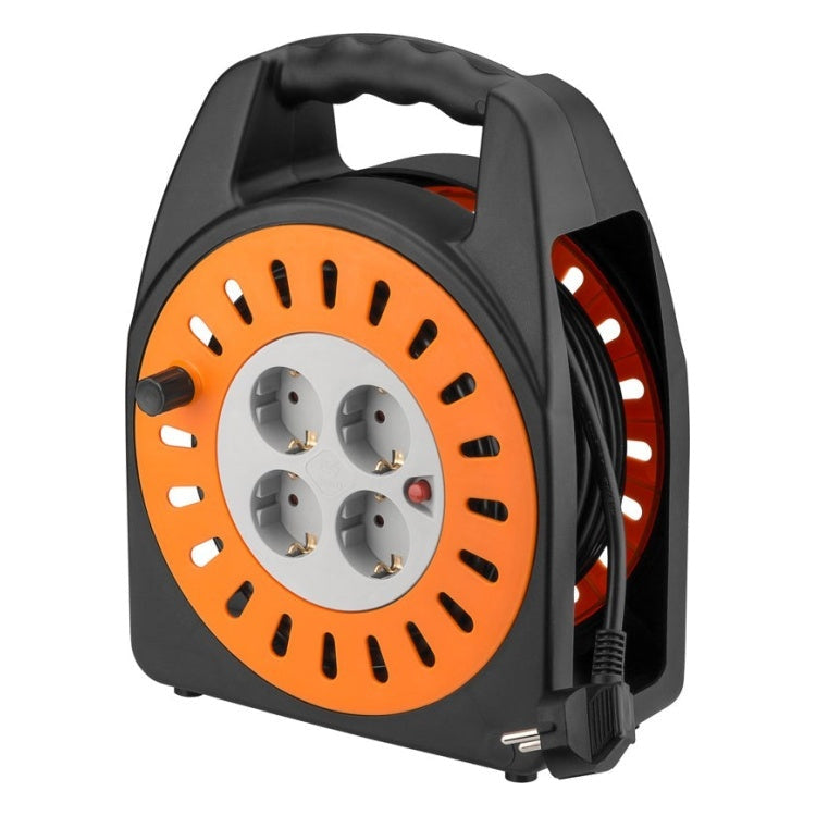 GK-12584 25 meter Goobay kabelhaspel - 4 stopcontacten - 16 A - voor binnengebruik
