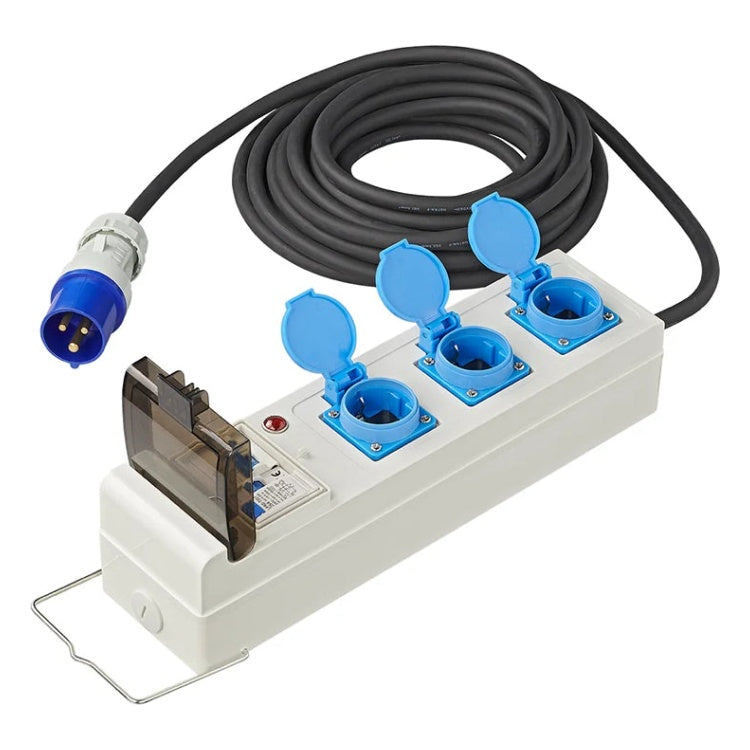 GK-12593 10 meter ProPlus CEE stroomverdeler - 3× Schuko - 16 A - IP44 - Wit