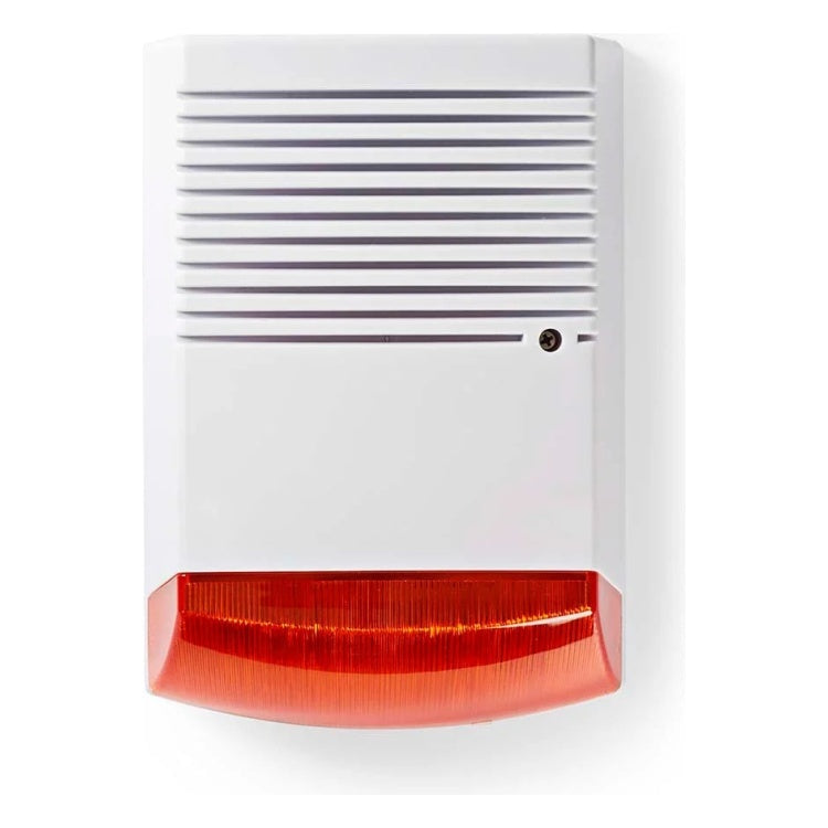 GK-12664 Nedis dummy beveiligingsalarm voor buiten - met LED-indicator - Wit/Oranje