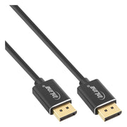 GK-12690 1 meter InLine DisplayPort 1.4 Slim kabel - DisplayPort male naar male - 8K 60 Hz - Zwart