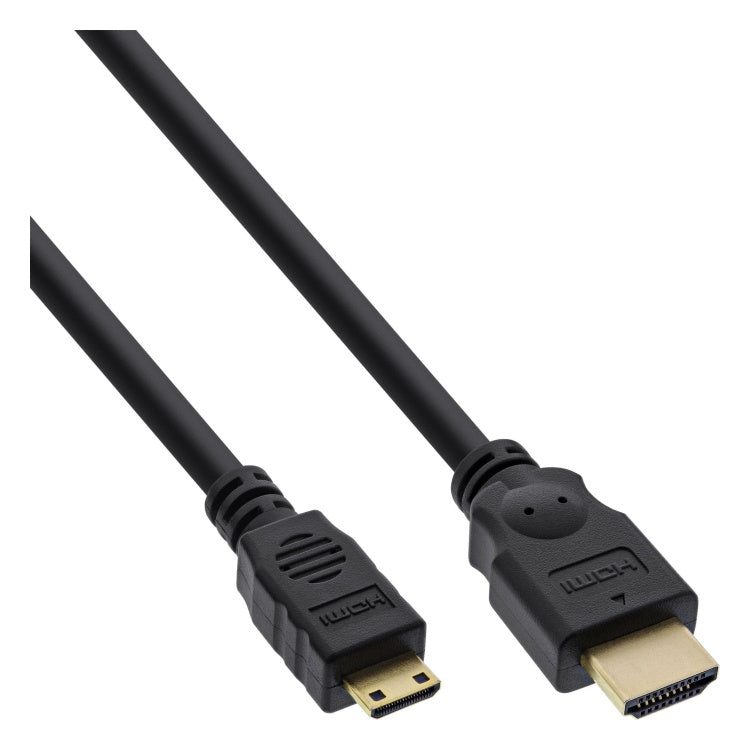 GK-12721 30 cm InLine HDMI naar Mini-HDMI kabel - HDMI-A male naar Mini-HDMI-C male - 4K 60 Hz - Zwart