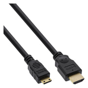 GK-12724 1,5 meter InLine HDMI naar Mini-HDMI kabel - HDMI-A male naar Mini-HDMI-C male - 4K 60 Hz - Zwart