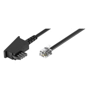 GK-12753 6 meter Goobay telefoonkabel - TAE-F naar RJ11 - 4-polig - Zwart