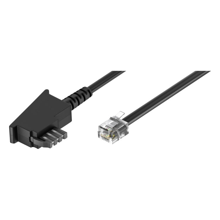 GK-12753 6 meter Goobay telefoonkabel - TAE-F naar RJ11 - 4-polig - Zwart