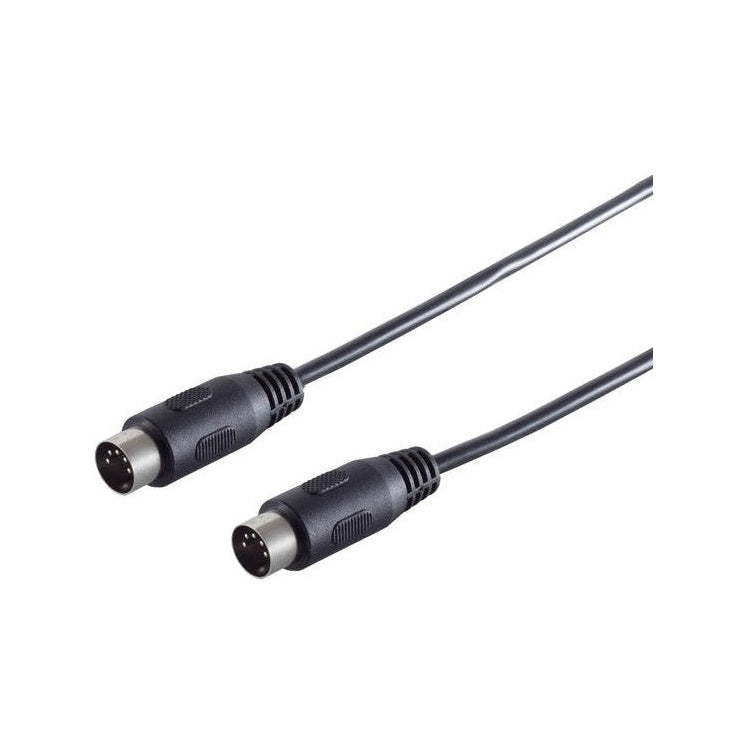 GK-12764 5 meter DIN-audiokabel - 5-polige DIN male naar male - Zwart