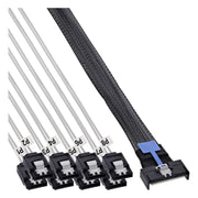 GK-12779 1 meter InLine MCIO x8 naar 8x SATA breakoutkabel - SFF-TA-1016 - Zwart