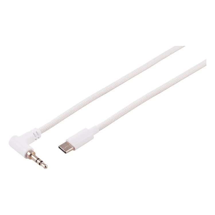 GK-12791 2 meter S/CONN USB-C naar 3,5 mm jack audiokabel - Haaks - Wit