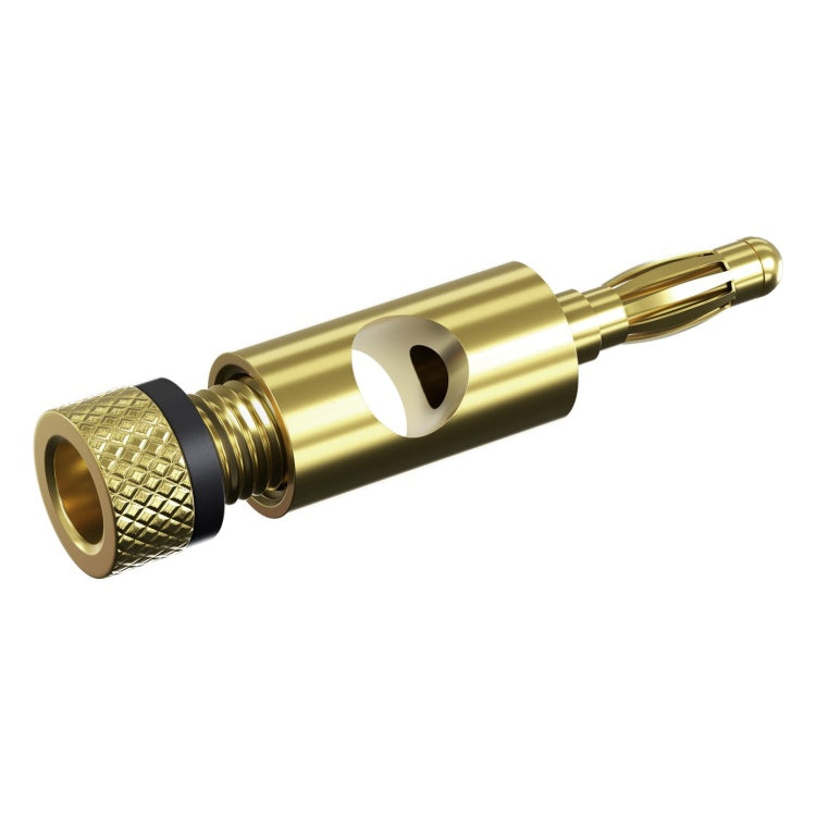 GK-12807 Goobay luidsprekerconnector 4 mm - schroefbevestiging - verguld - Zwart