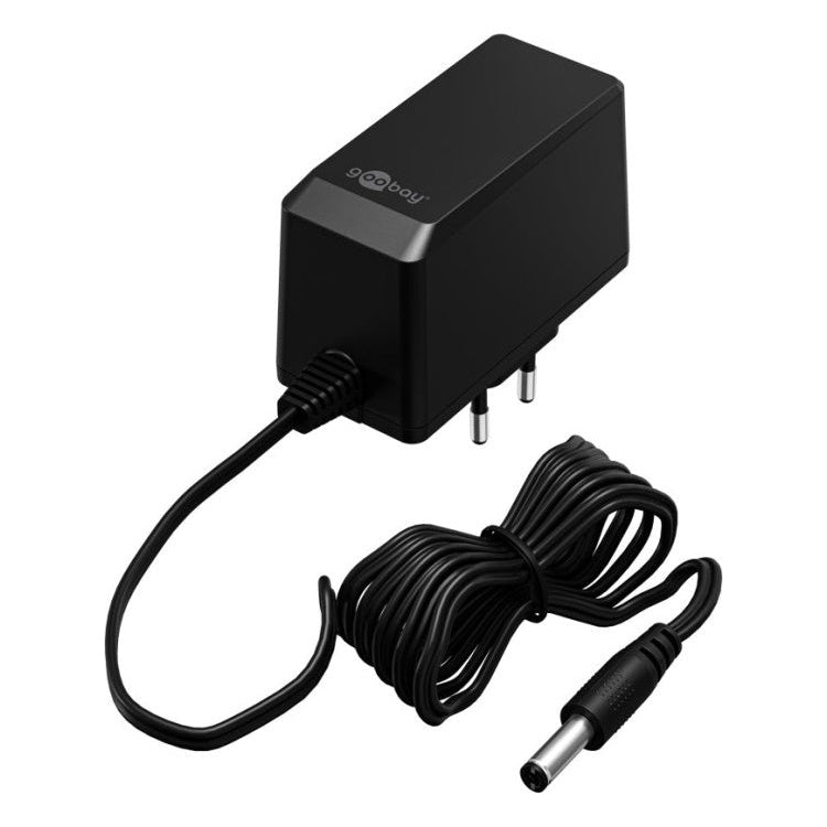 GK-12810 Goobay 12V voedingsadapter - 27 W - 2,25 A - DC 5,5 × 2,1 mm - zwart