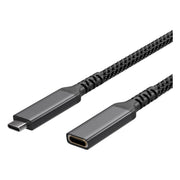 GK-12819 50 cm Flexline USB-C 3.2 Gen 2 verlengkabel - 10 Gbit/s - 100W PD - 4K 60Hz - Zwart